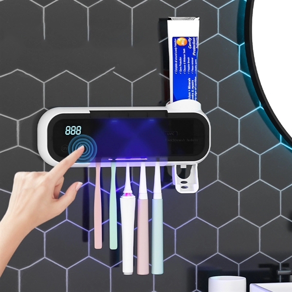 Wall-Mounted Disinfection Toothbrush Holder - Wall-Mounted Disinfection Toothbrush Holder - Image 1 of 4