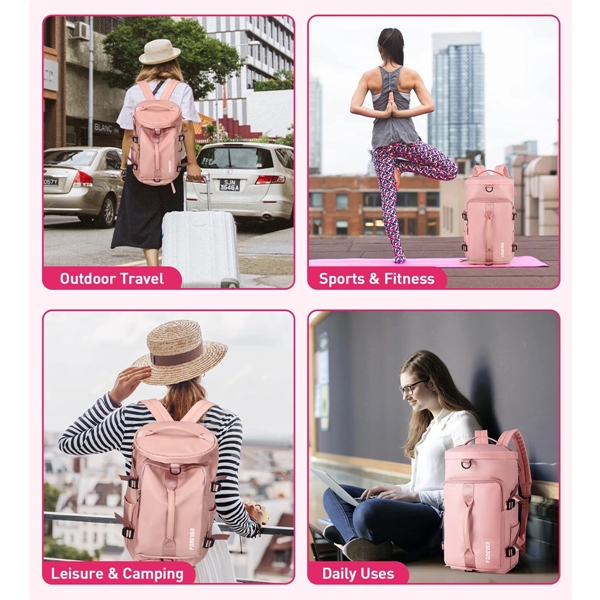 3 in 1 Travel Duffle Bag Daily Gym Backpack Tote - 3 in 1 Travel Duffle Bag Daily Gym Backpack Tote - Image 4 of 5