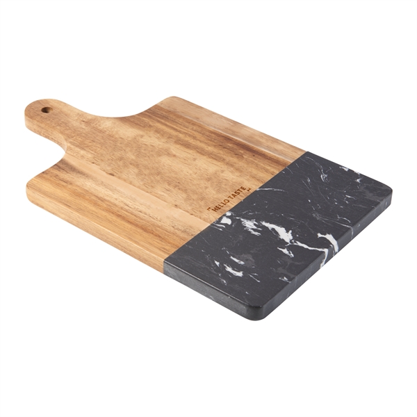 Black Marble and Wood Cutting Board - Black Marble and Wood Cutting Board - Image 1 of 4