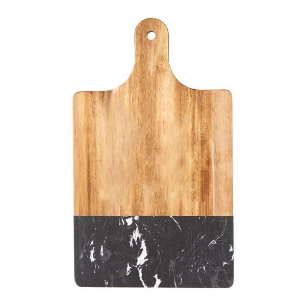 Black Marble and Wood Cutting Board - Black Marble and Wood Cutting Board - Image 3 of 4