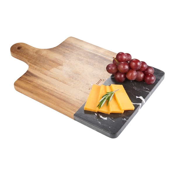 Black Marble and Wood Cutting Board - Black Marble and Wood Cutting Board - Image 4 of 4