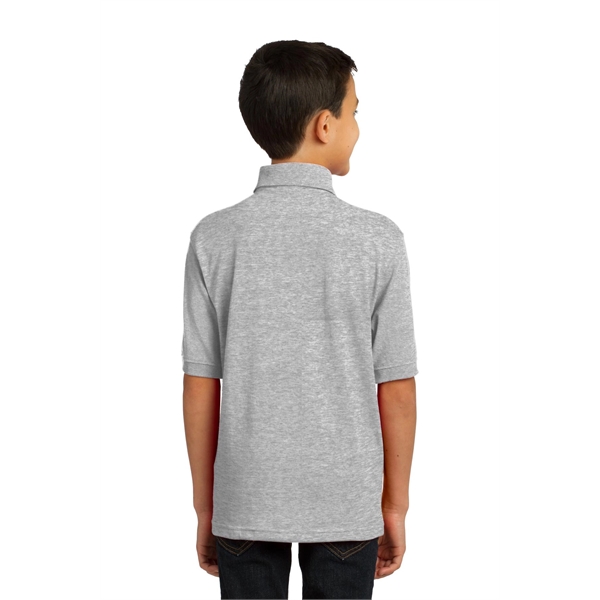 Port & Company Youth Core Blend Jersey Knit Polo. - Port & Company Youth Core Blend Jersey Knit Polo. - Image 1 of 56