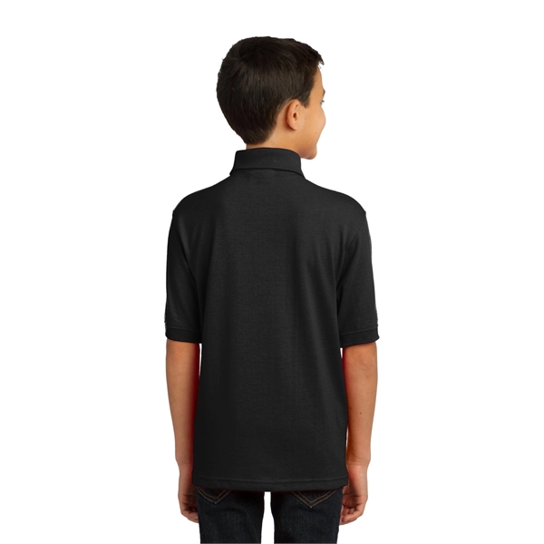 Port & Company Youth Core Blend Jersey Knit Polo. - Port & Company Youth Core Blend Jersey Knit Polo. - Image 54 of 56