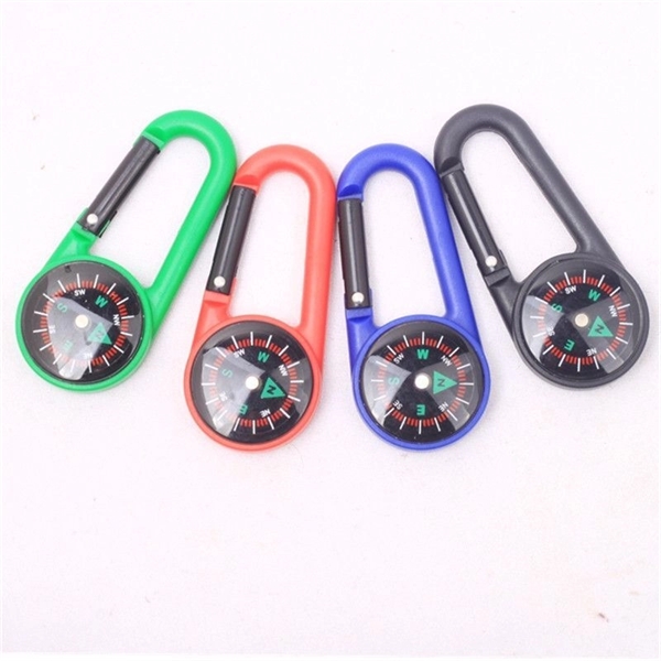 Mini Compass Carabiner Clip - Mini Compass Carabiner Clip - Image 1 of 2