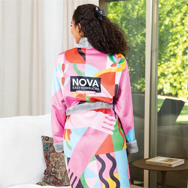 Sublimated Shawl Collar Robe S/M - Sublimated Shawl Collar Robe S/M - Image 1 of 1