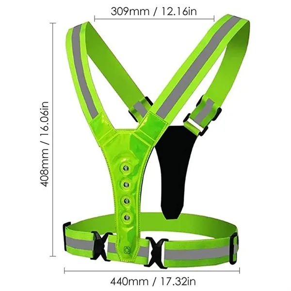 High Visibility Running Light Reflective Vest - High Visibility Running Light Reflective Vest - Image 2 of 3