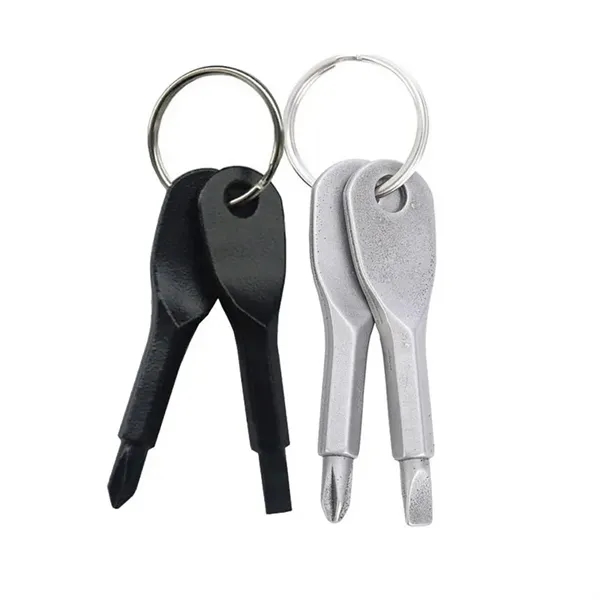 2pcs Mini Portable Multifunction Keychain Screwdriver Gadget - 2pcs Mini Portable Multifunction Keychain Screwdriver Gadget - Image 0 of 2