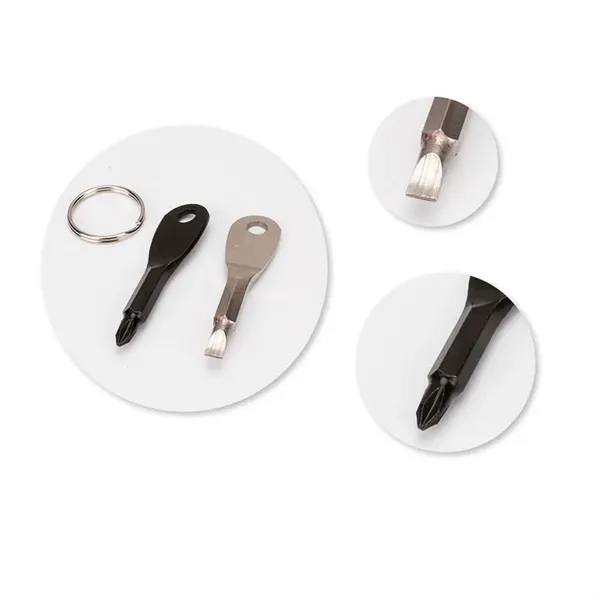 2pcs Mini Portable Multifunction Keychain Screwdriver Gadget - 2pcs Mini Portable Multifunction Keychain Screwdriver Gadget - Image 2 of 2