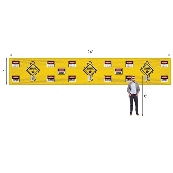 4' x 24' Polyester Mesh Banner - 4' x 24' Polyester Mesh Banner - Image 10 of 12