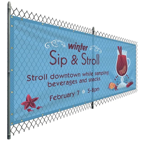 5' x 12' Polyester Mesh Banner - 5' x 12' Polyester Mesh Banner - Image 0 of 12