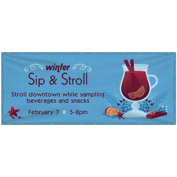 5' x 12' Polyester Mesh Banner - 5' x 12' Polyester Mesh Banner - Image 1 of 12