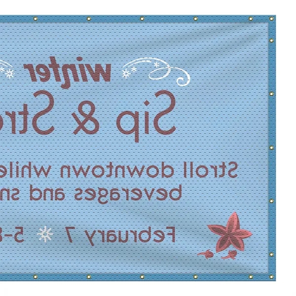 5' x 12' Polyester Mesh Banner - 5' x 12' Polyester Mesh Banner - Image 4 of 12