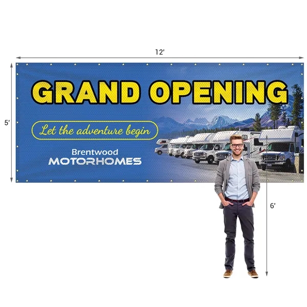 5' x 12' Polyester Mesh Banner - 5' x 12' Polyester Mesh Banner - Image 10 of 12