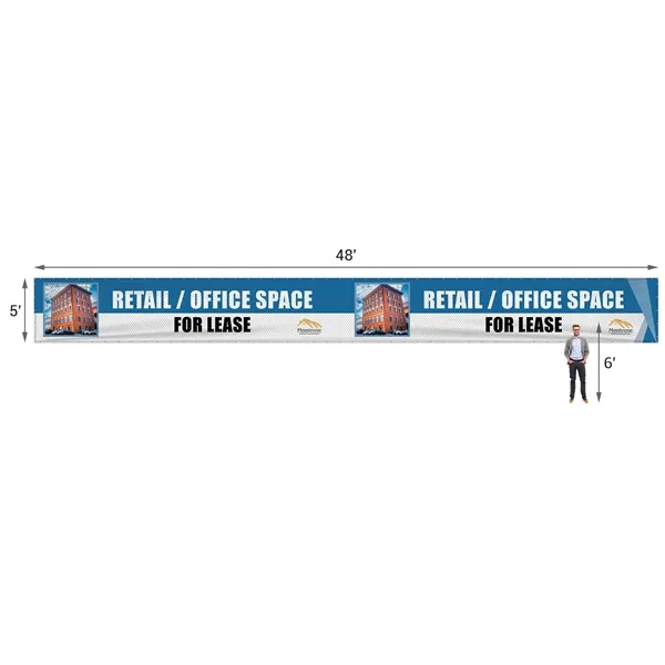 5' x 48' Polyester Mesh Banner - 5' x 48' Polyester Mesh Banner - Image 9 of 11