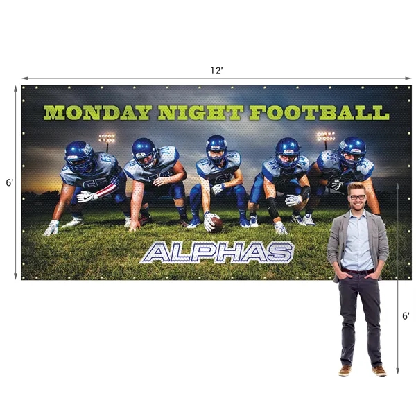 6' x 12' Polyester Mesh Banner - 6' x 12' Polyester Mesh Banner - Image 10 of 12