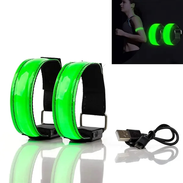 LED Armband Adjustable Reflective Flashing Strips - LED Armband Adjustable Reflective Flashing Strips - Image 0 of 6