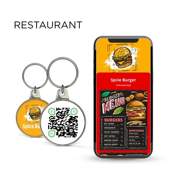 QR Code Metal Keychain - QR Code Metal Keychain - Image 2 of 9
