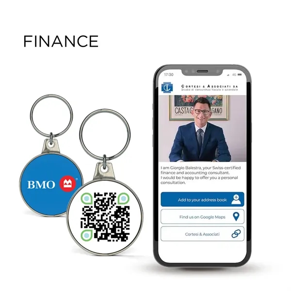 QR Code Metal Keychain - QR Code Metal Keychain - Image 4 of 9