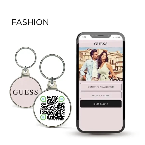 QR Code Metal Keychain - QR Code Metal Keychain - Image 5 of 9