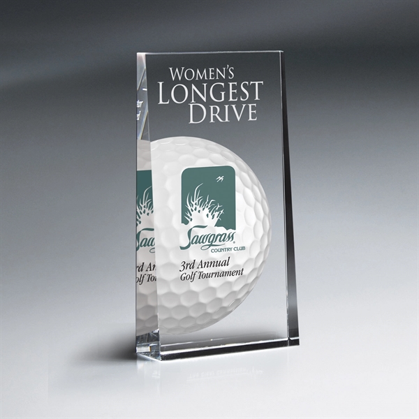 Optic Crystal Wedge Award, Xlarge
