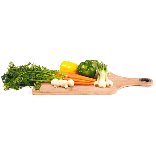 The Genoa 14-Inch Bamboo Cutting Board with Handle - The Genoa 14-Inch Bamboo Cutting Board with Handle - Image 1 of 4