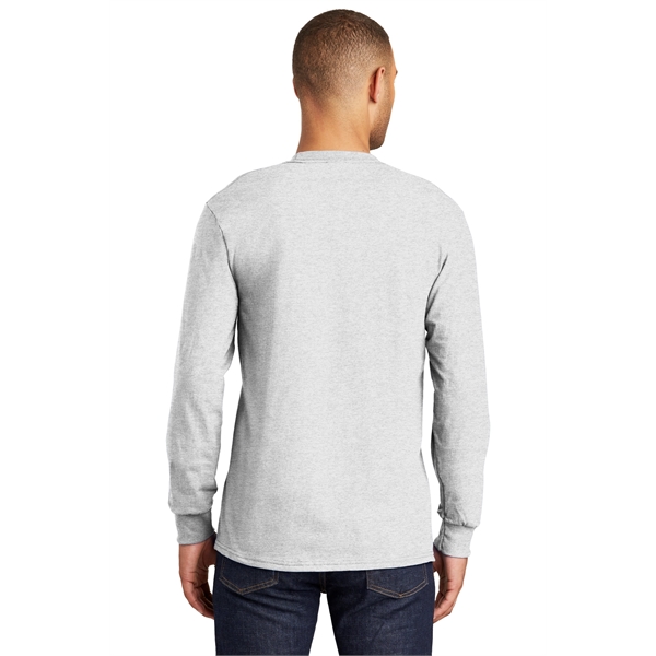 Port & Company Tall Long Sleeve Essential Pocket Tee. - Port & Company Tall Long Sleeve Essential Pocket Tee. - Image 30 of 45