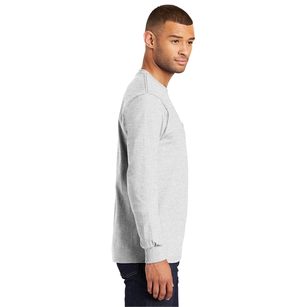 Port & Company Tall Long Sleeve Essential Pocket Tee. - Port & Company Tall Long Sleeve Essential Pocket Tee. - Image 31 of 45