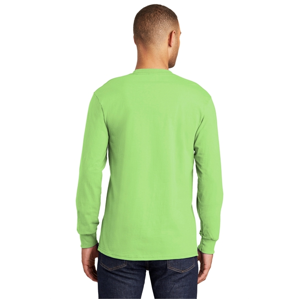 Port & Company Tall Long Sleeve Essential Pocket Tee. - Port & Company Tall Long Sleeve Essential Pocket Tee. - Image 34 of 45