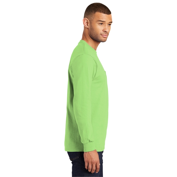 Port & Company Tall Long Sleeve Essential Pocket Tee. - Port & Company Tall Long Sleeve Essential Pocket Tee. - Image 35 of 45