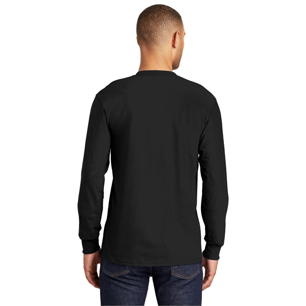 Port & Company Tall Long Sleeve Essential Pocket Tee. - Port & Company Tall Long Sleeve Essential Pocket Tee. - Image 38 of 45