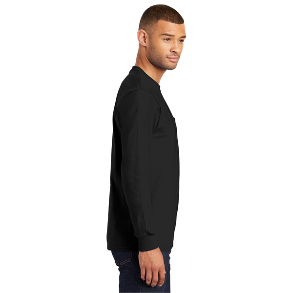 Port & Company Tall Long Sleeve Essential Pocket Tee. - Port & Company Tall Long Sleeve Essential Pocket Tee. - Image 39 of 45