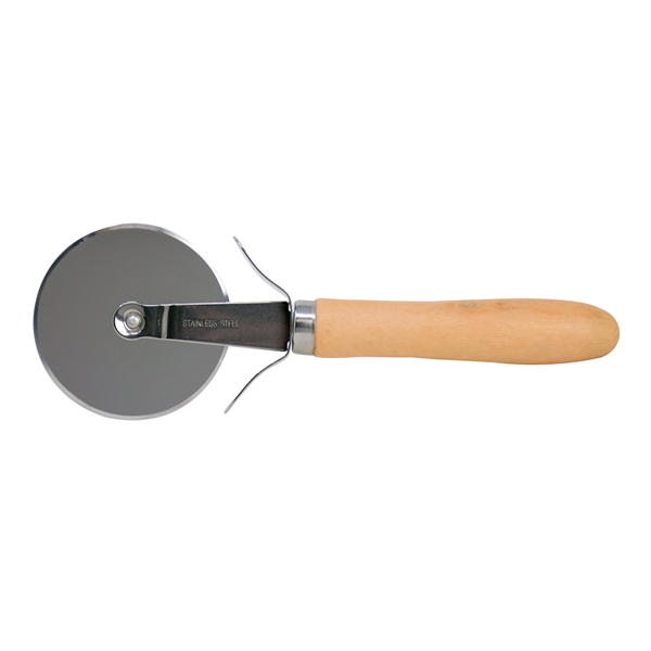 Wood handle Pizza Cutter - Wood handle Pizza Cutter - Image 1 of 2