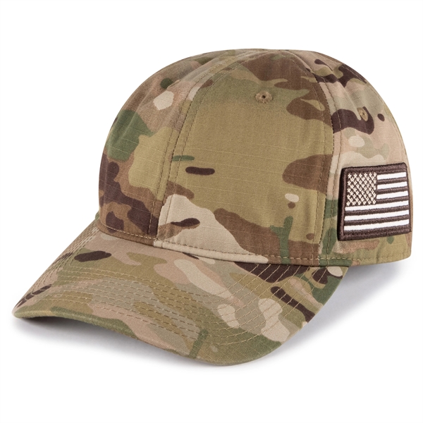 Tactical Multicam Cap w/ Flag - Tactical Multicam Cap w/ Flag - Image 1 of 2