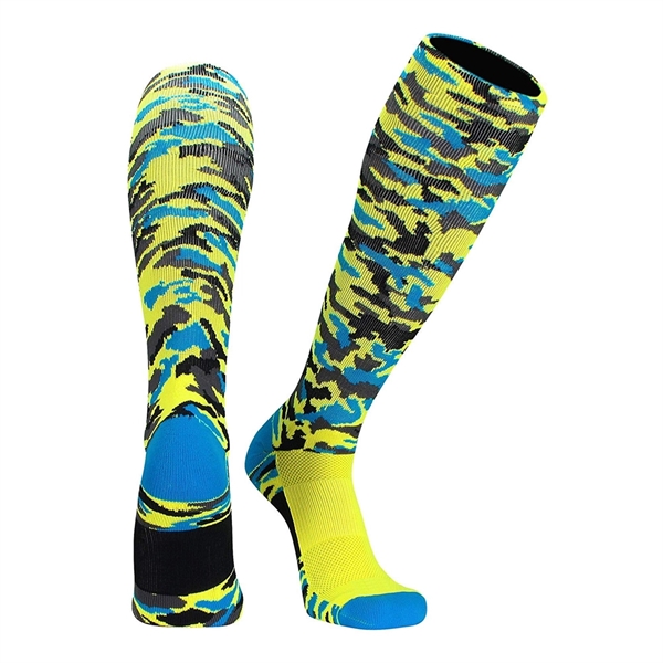 Cushioned knee high knitted baseball socks, 144 needle Plum Grove