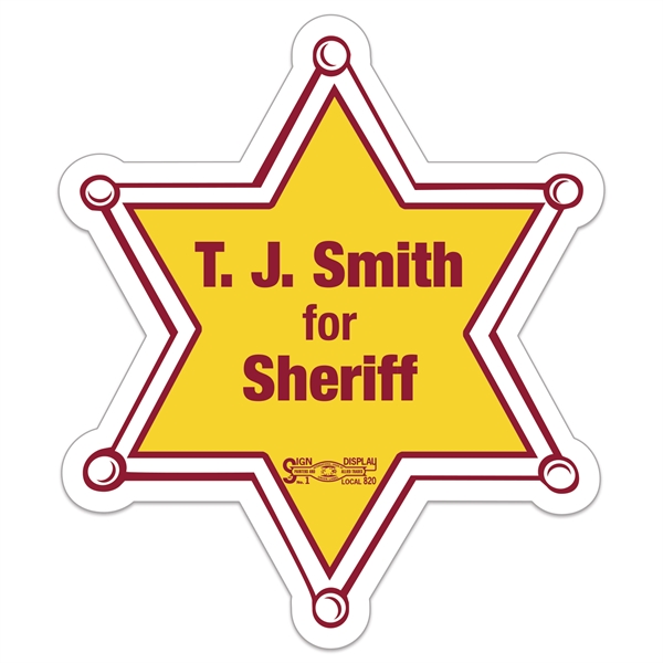 Star Stock Satin Lapel Sticker