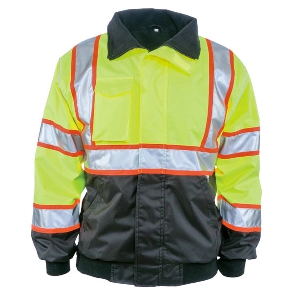 Two-Tone Black Bottom Bomber Jacket