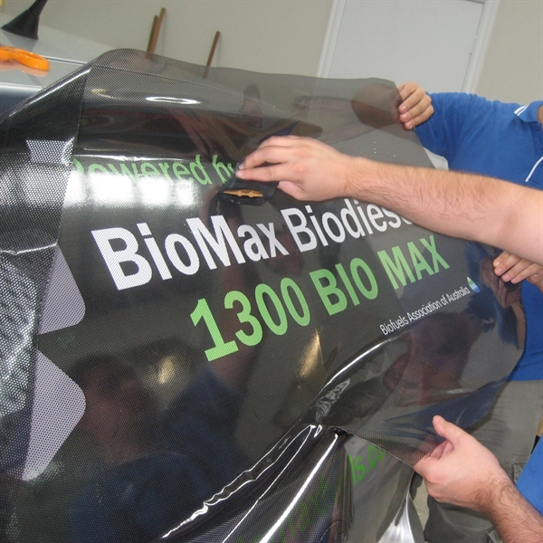 Perforated Mesh Window Decals. - 48" - Perforated Mesh Window Decals. - 48" - Image 0 of 2