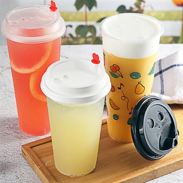 16 oz Clear Plastic Beverages Cup With Lid - 16 oz Clear Plastic Beverages Cup With Lid - Image 1 of 3