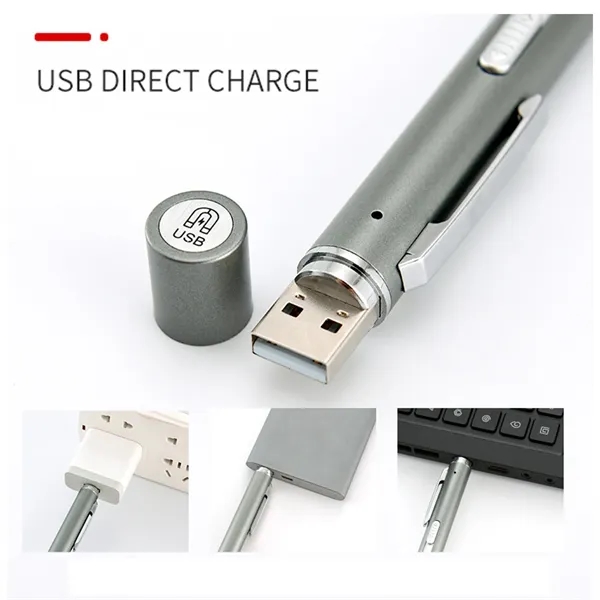 3in1 USB Rechargeable Mini LED Flashlight Pen - 3in1 USB Rechargeable Mini LED Flashlight Pen - Image 1 of 1