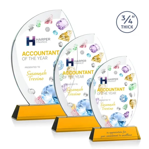 Wichita VividPrint™ Award on Newhaven Base - Amber