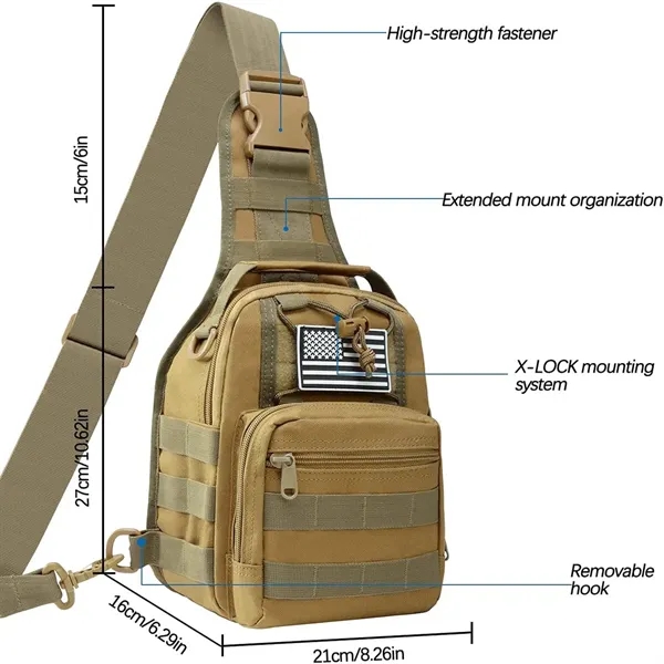 Tactical Sling Bag Molle Chest Pack - Tactical Sling Bag Molle Chest Pack - Image 1 of 4