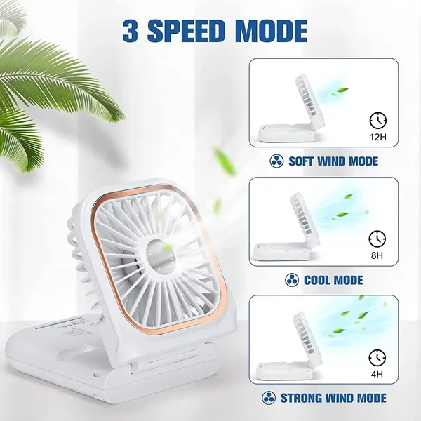 3 In 1 Foldable Handheld Fan - 3 In 1 Foldable Handheld Fan - Image 2 of 4