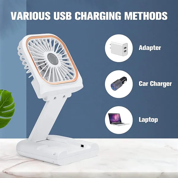 3 In 1 Foldable Handheld Fan - 3 In 1 Foldable Handheld Fan - Image 3 of 4