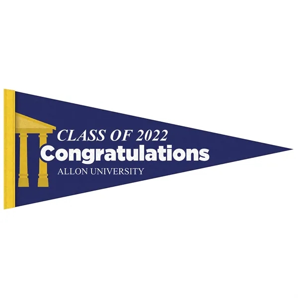5" x 12" Custom Printed Felt Pennant - 5" x 12" Custom Printed Felt Pennant - Image 0 of 7