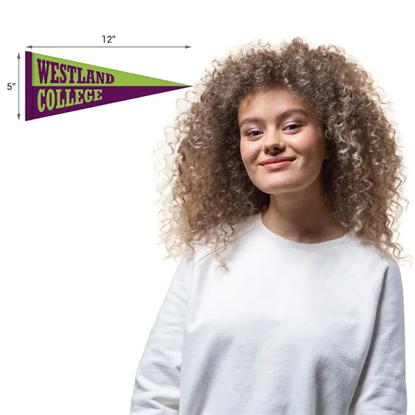 5" x 12" Custom Printed Felt Pennant - 5" x 12" Custom Printed Felt Pennant - Image 5 of 7