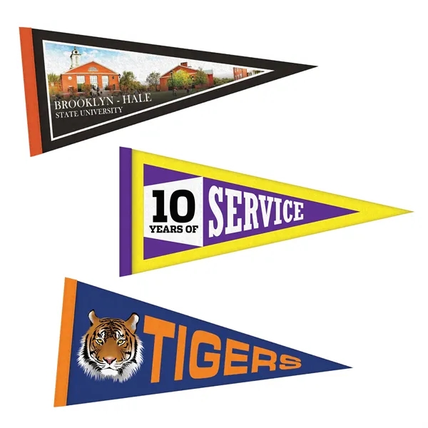 8" x 18" Custom Printed Felt Pennant - 8" x 18" Custom Printed Felt Pennant - Image 3 of 7