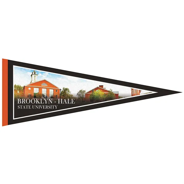 9" x 24" Custom Printed Felt Pennant - 9" x 24" Custom Printed Felt Pennant - Image 0 of 7