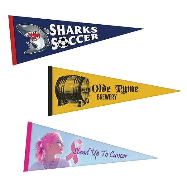 9" x 24" Custom Printed Felt Pennant - 9" x 24" Custom Printed Felt Pennant - Image 3 of 7