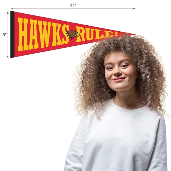 9" x 24" Custom Printed Felt Pennant - 9" x 24" Custom Printed Felt Pennant - Image 5 of 7