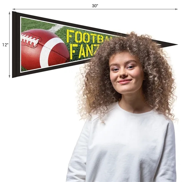 12" x 30" Custom Printed Felt Pennant - 12" x 30" Custom Printed Felt Pennant - Image 5 of 7